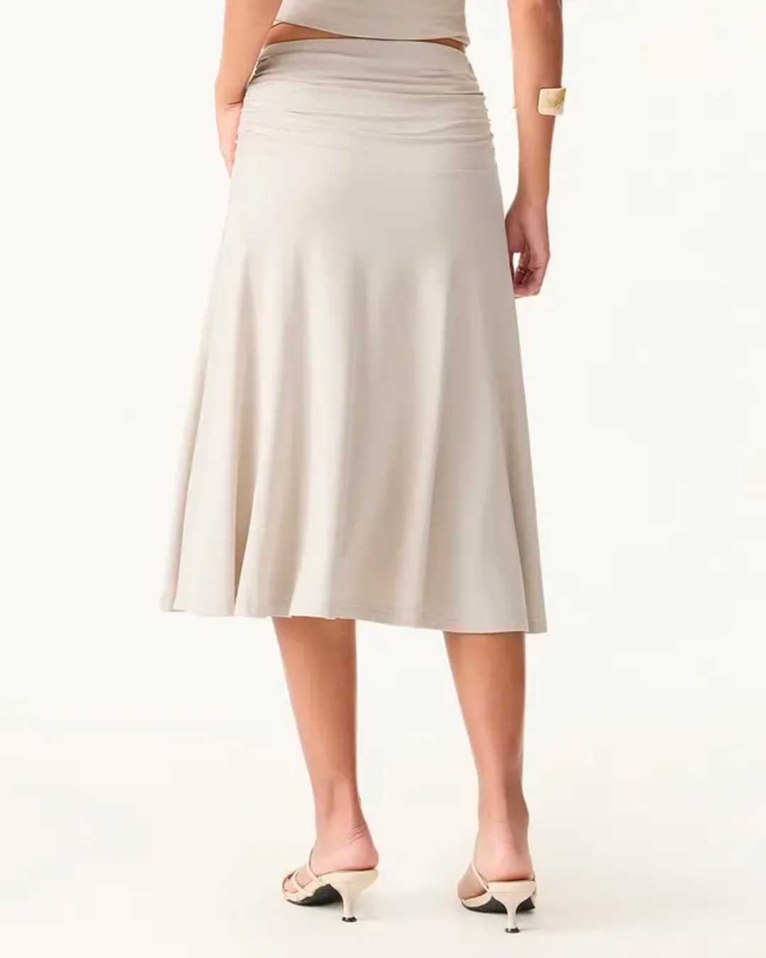 Flowy Side Midi Skirt